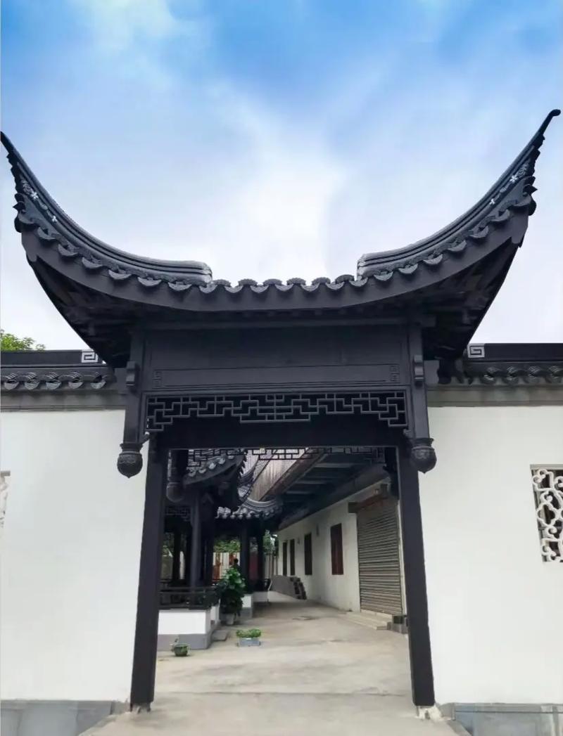 中式門#園林景觀工程 #施工現場實拍 #古建筑之美 #傳承古